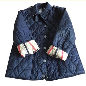 Authentic Child Size 6 Sm Burberry Quilted Jacket
